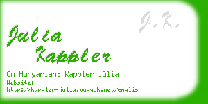 julia kappler business card